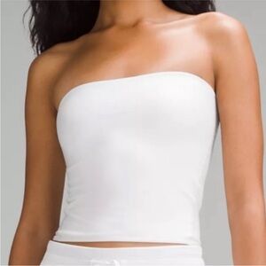 Beyond Yoga White Tube Top Large | Soft Stretchy Strapless Tank